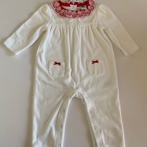 Janie and Jack Velour Onesie 3-6M